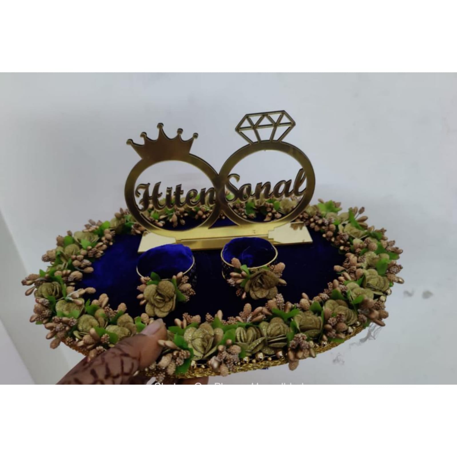 wedding items, Wedding Accessories, wedding, ring tray, ring platter, ring plate, ring ceremony, groom gift, engagement tray, engagement, earrings, dulha to be, customized platter, customised platter, bride to be, bride gift