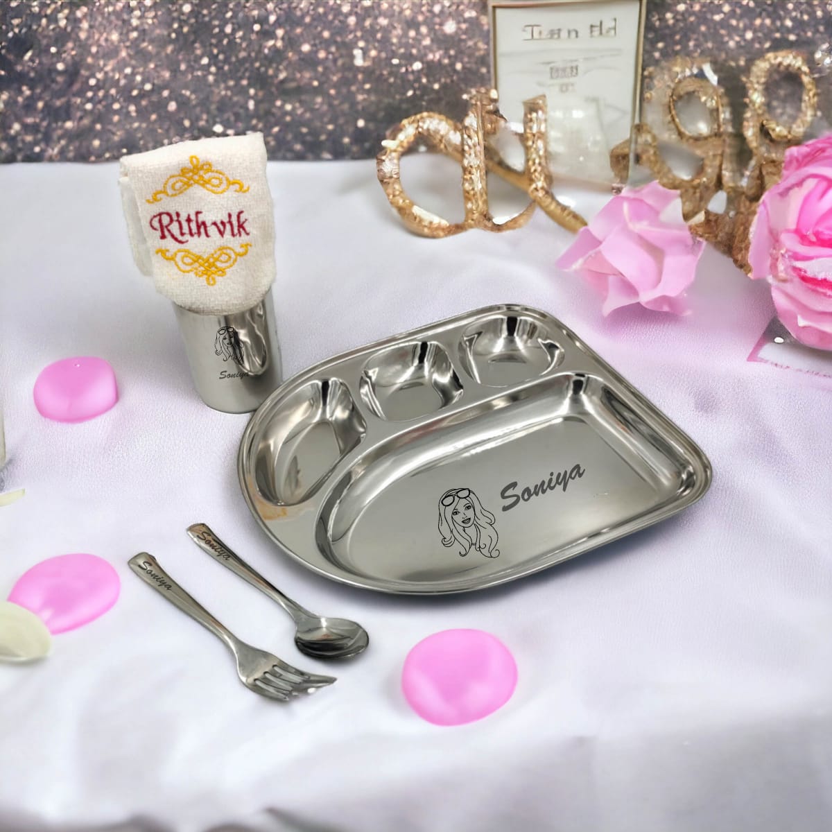 Personalized Banana Leaf Thali Set