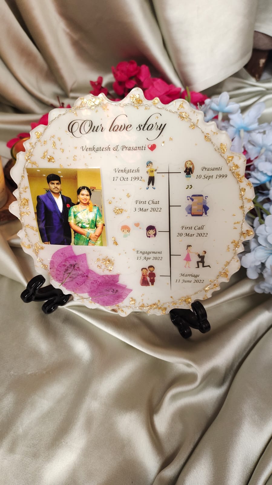 Our Love Story Resin Tabletop