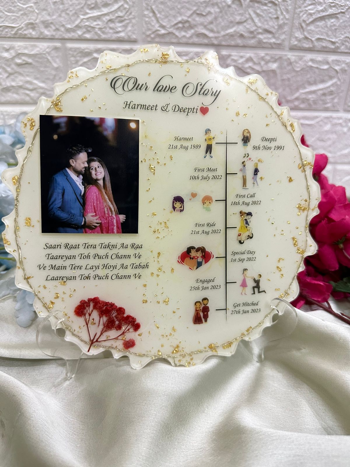 Our Love Story Resin Tabletop
