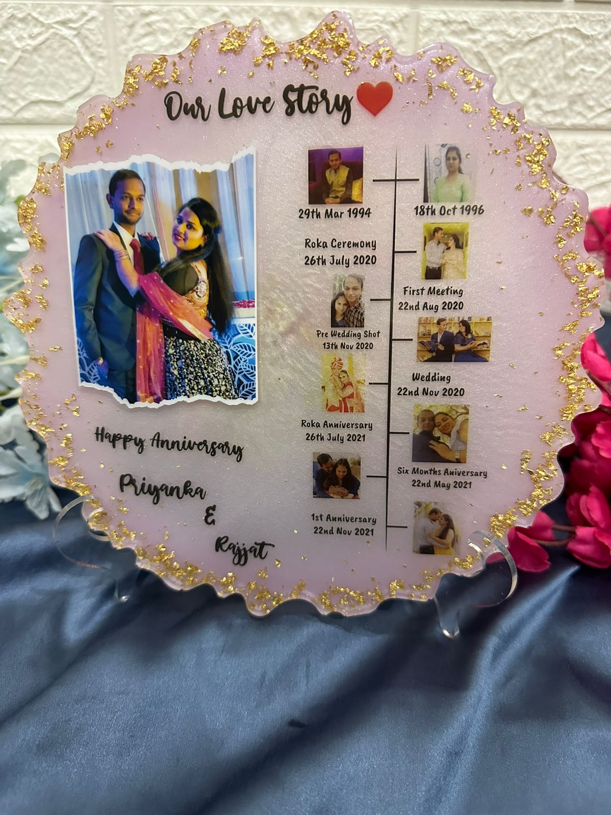 Our Love Story Resin Tabletop