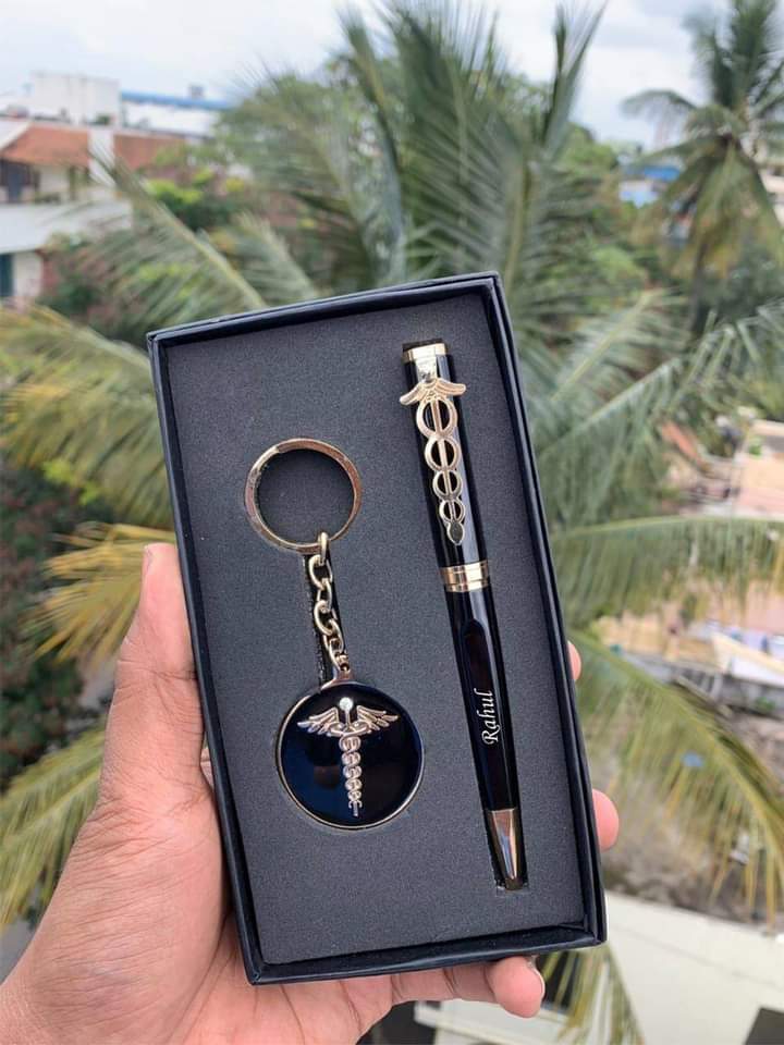 Designation Pen Keychain Set: CA, Doctor & Advocate