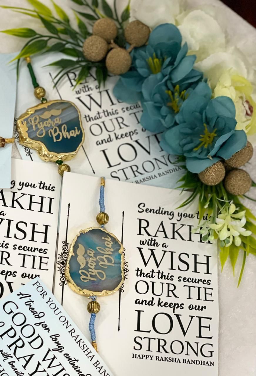 Real Agate Stone Name Rakhi
