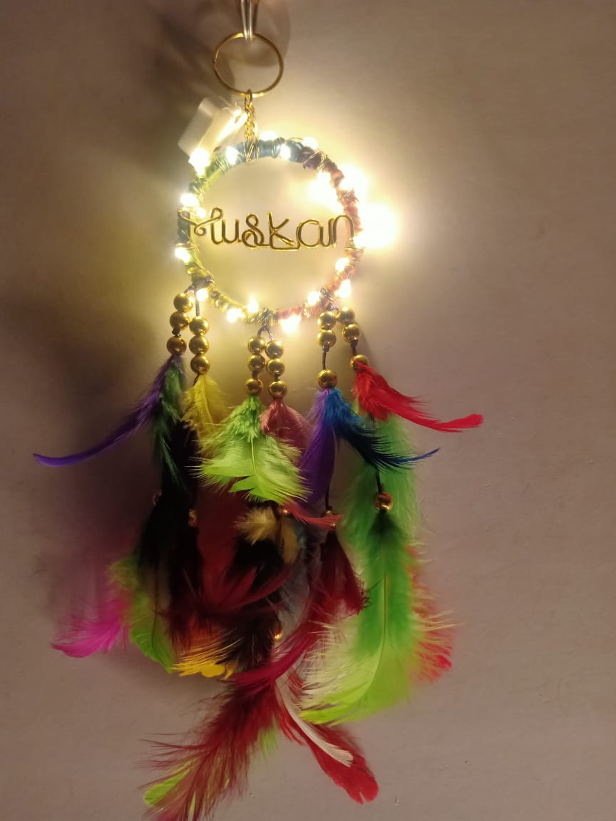 Wire Art Dreamcatcher Keychain