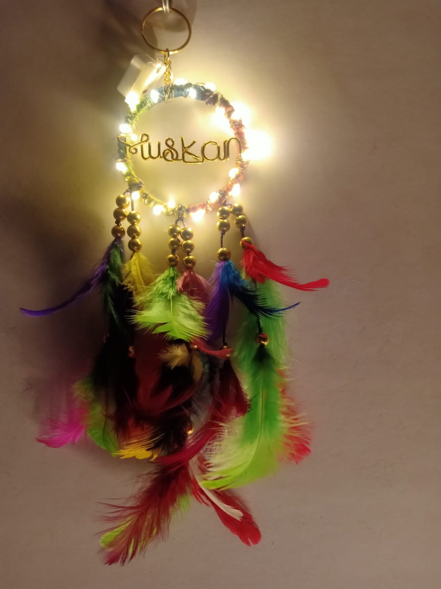 Wire Art Dreamcatcher Keychain