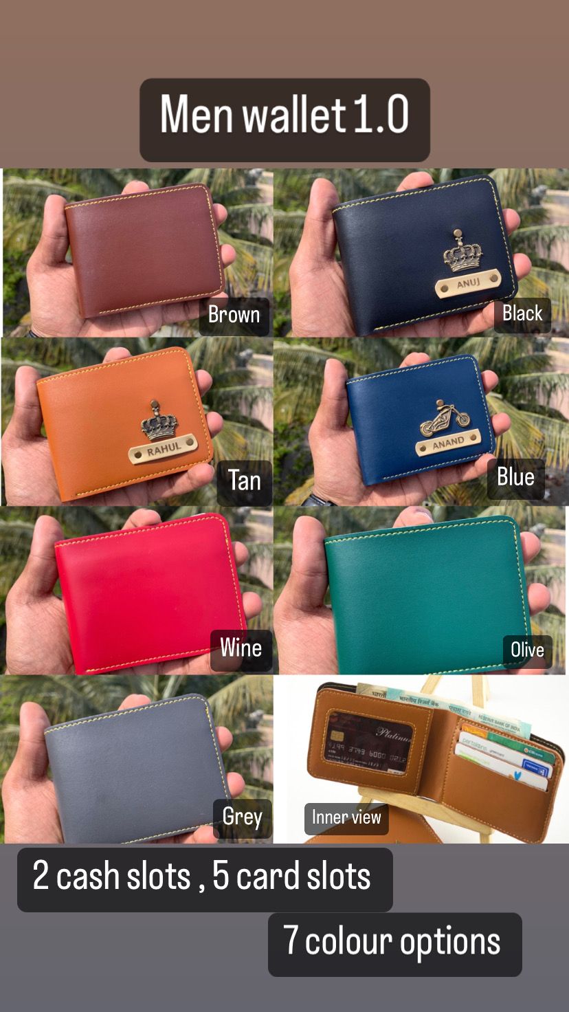 Artistic Printed Wallet & Gold Flake Pen