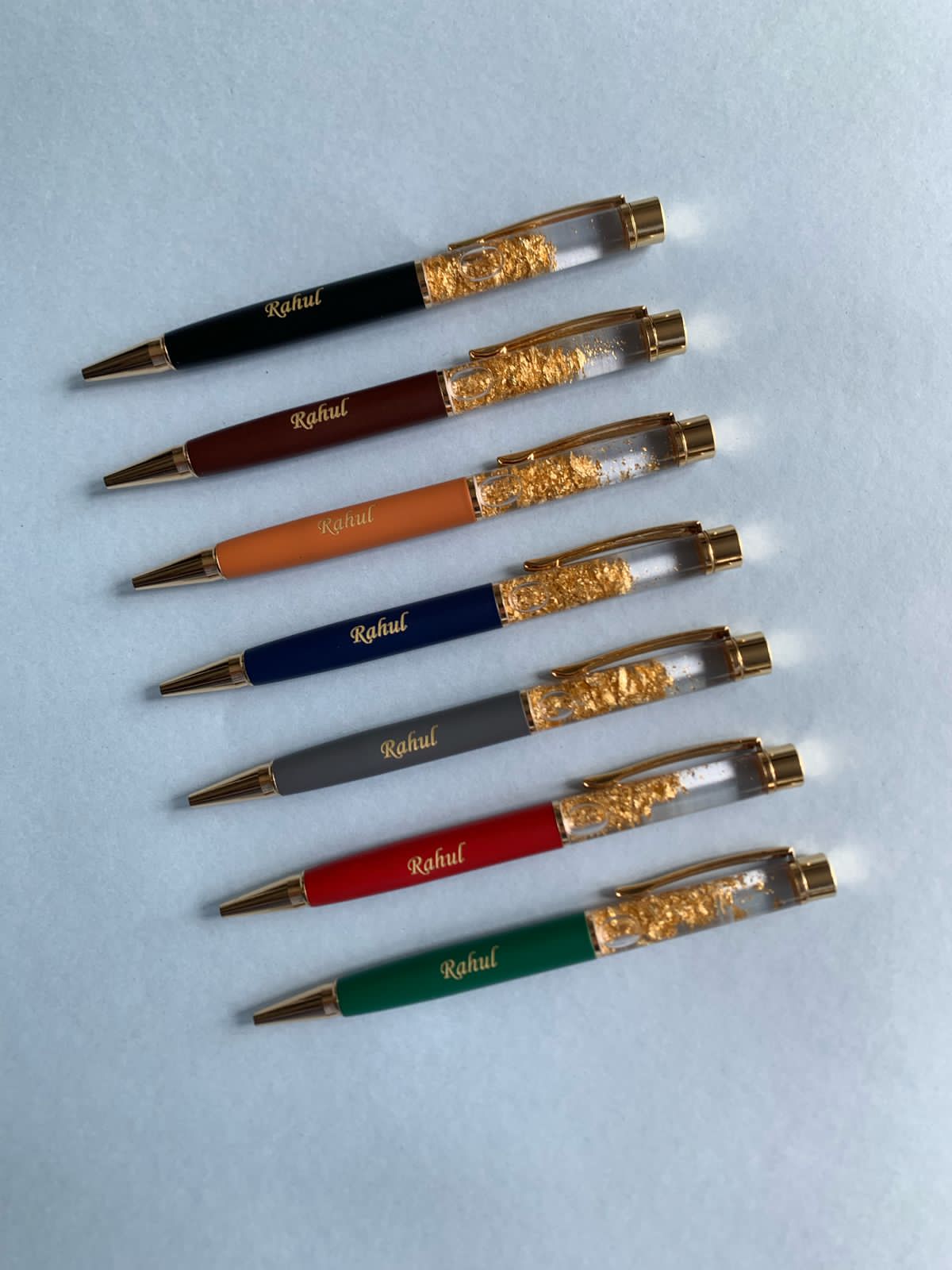 Artistic Printed Wallet & Gold Flake Pen