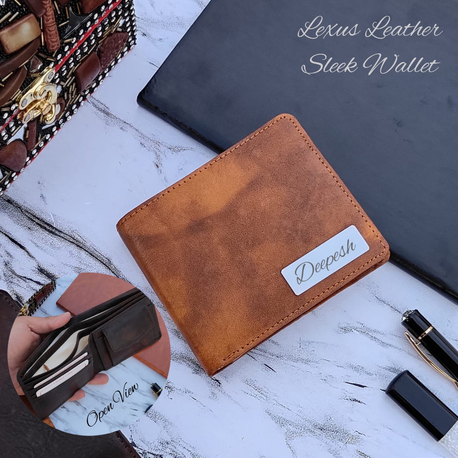 Lexus Leather 3 Slot Wallet