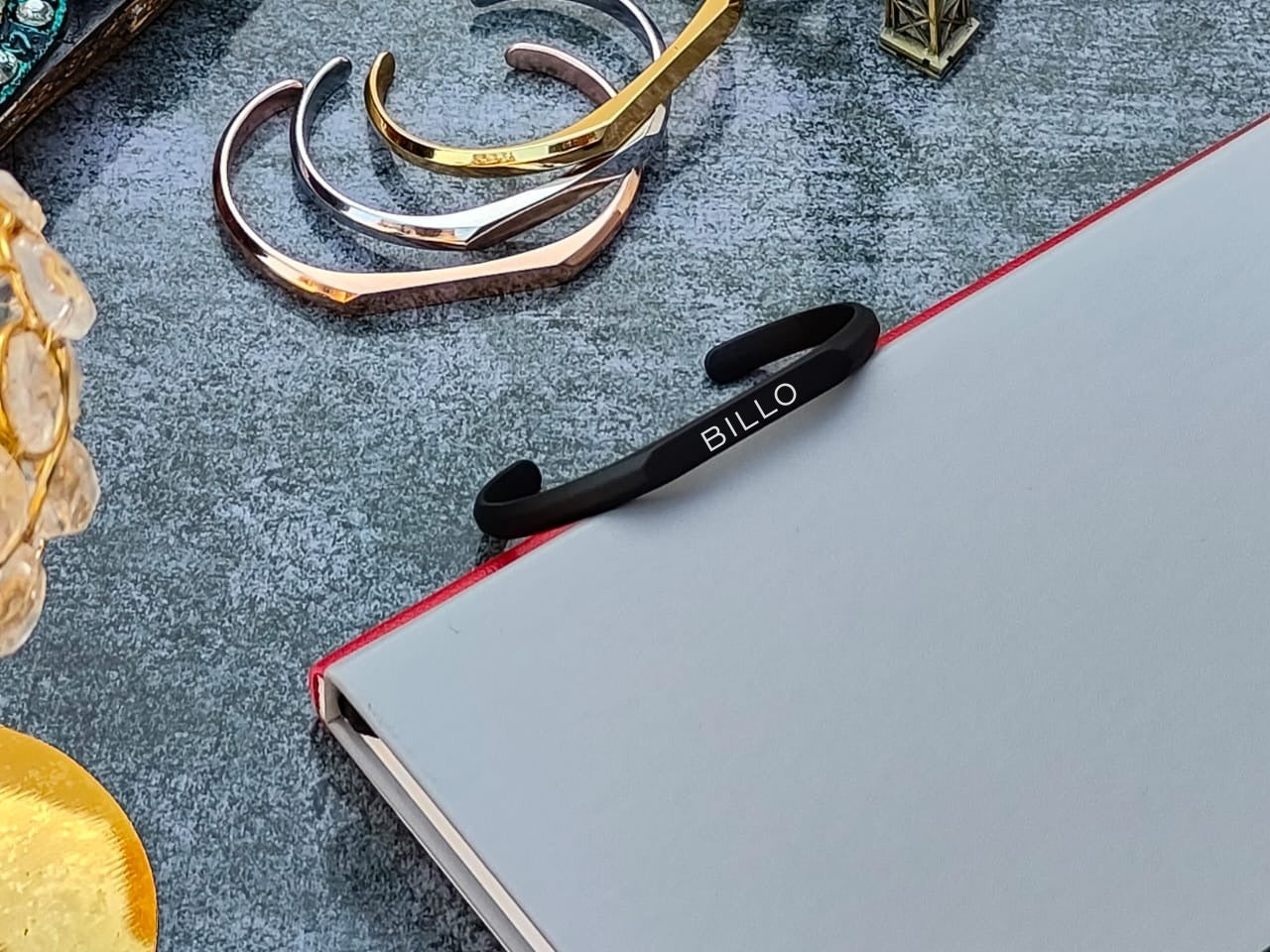 Diamond Cut Metal Kada