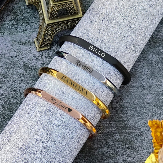 Diamond Cut Metal Kada