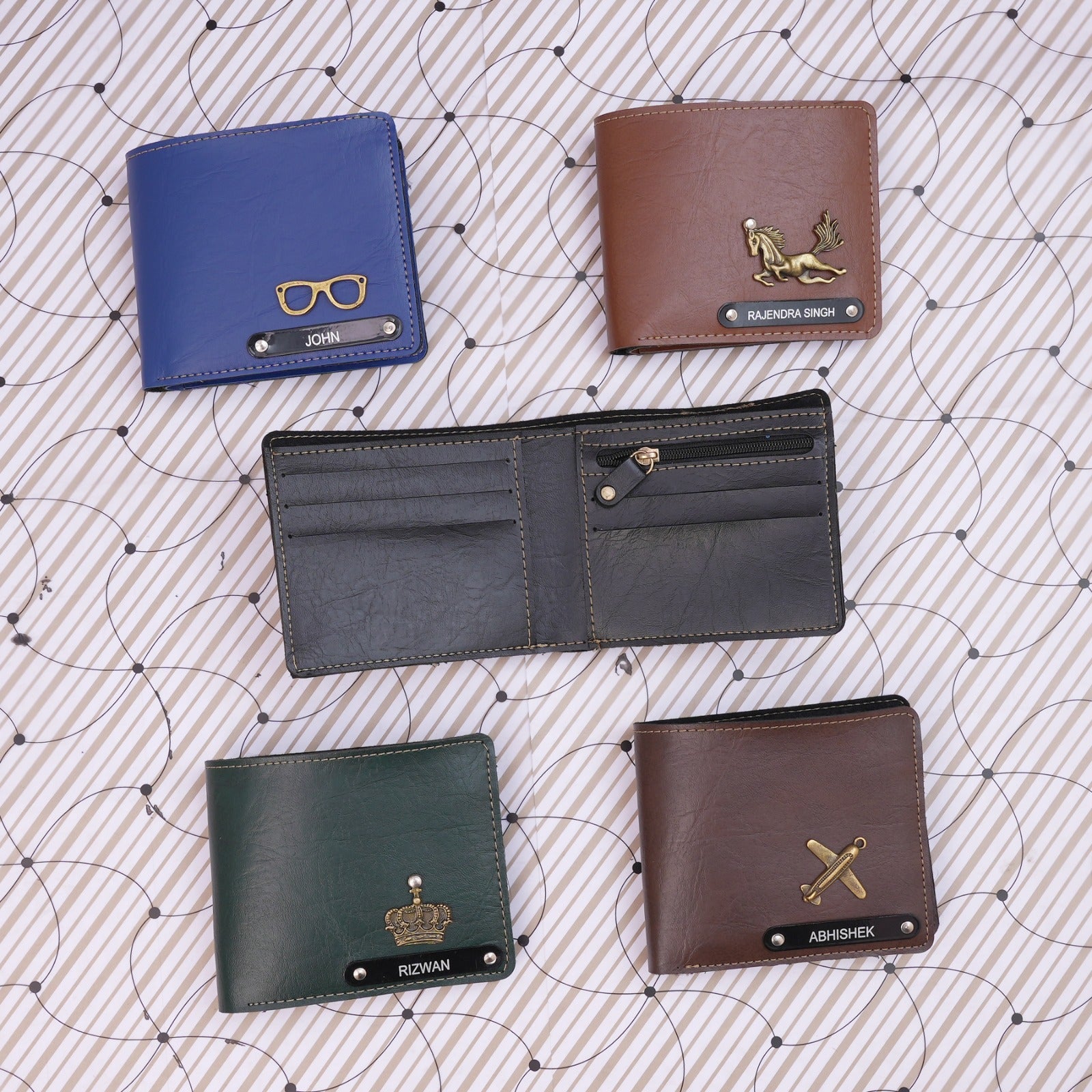 Bangkok Leather Wallet With Themed Wooden Box