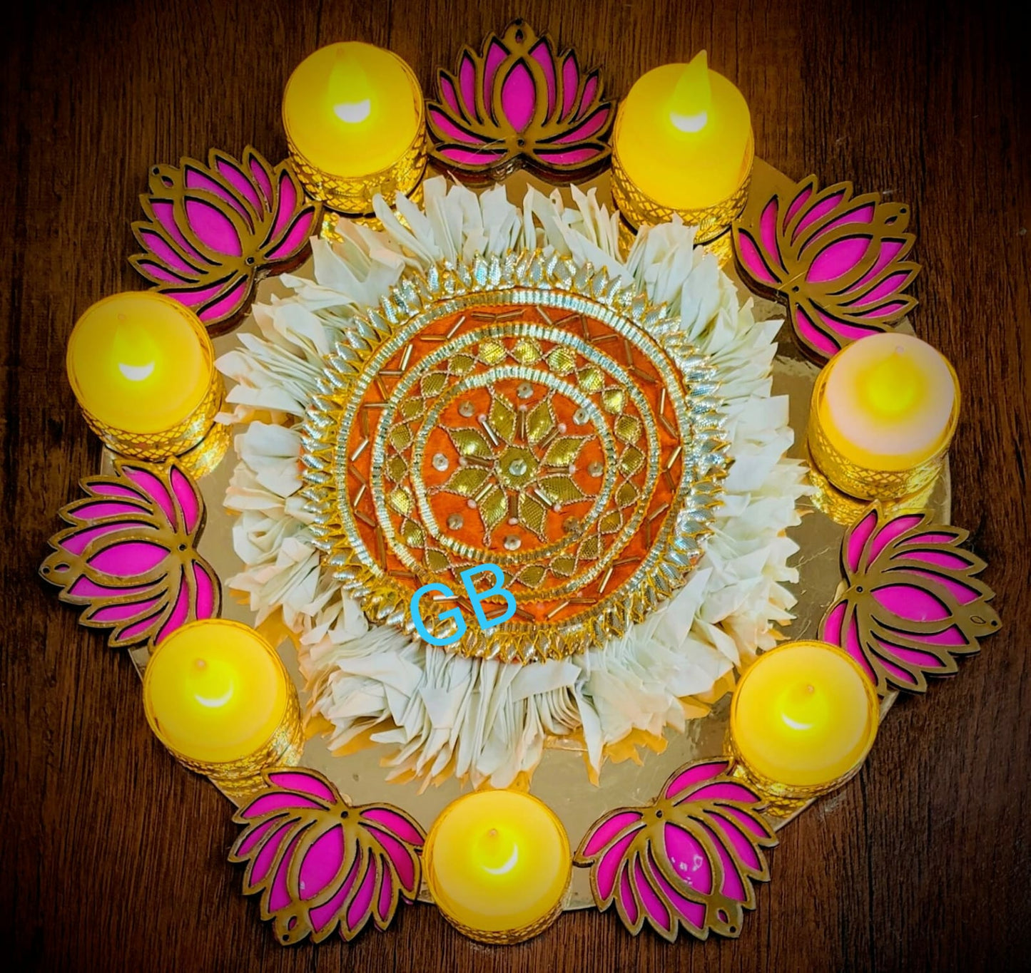 Gajra Lotus Gotapatti MDF Mat