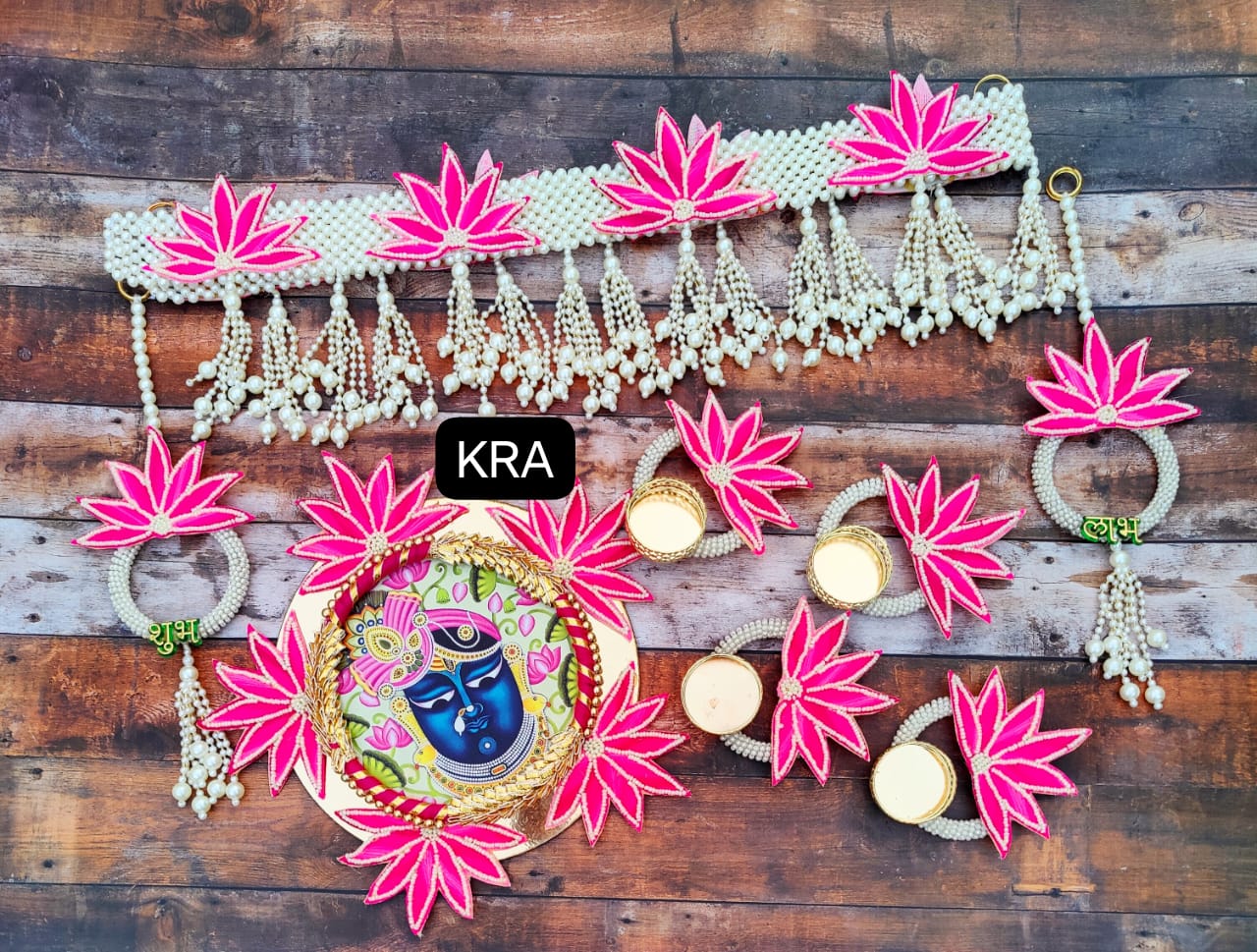 Hand Embroidery Lotus Toran Full Combo