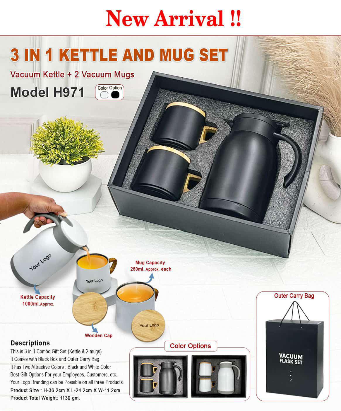 Kettle & 2 Mug Gift Set