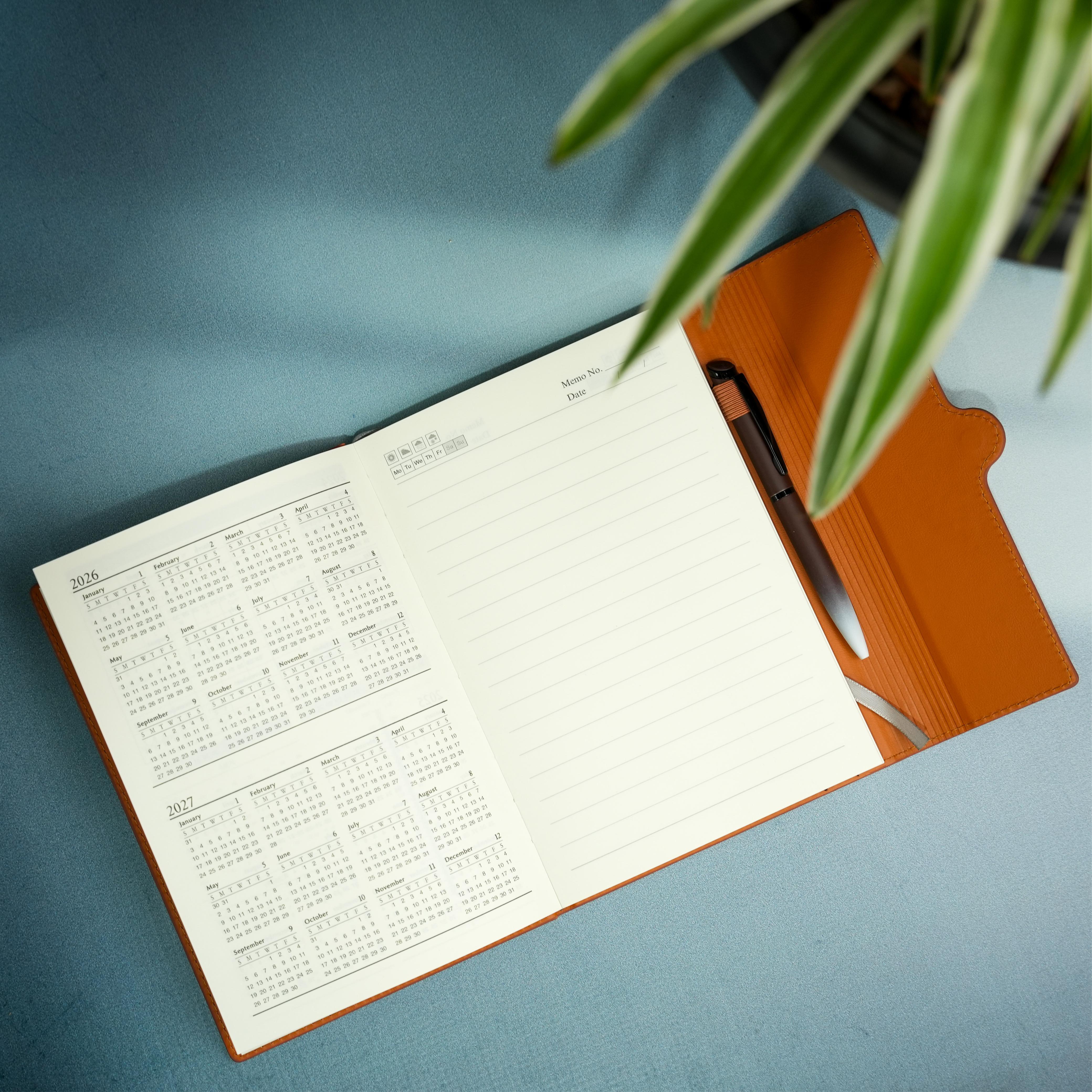 Jute Finish Diary & NEXON Pen Set