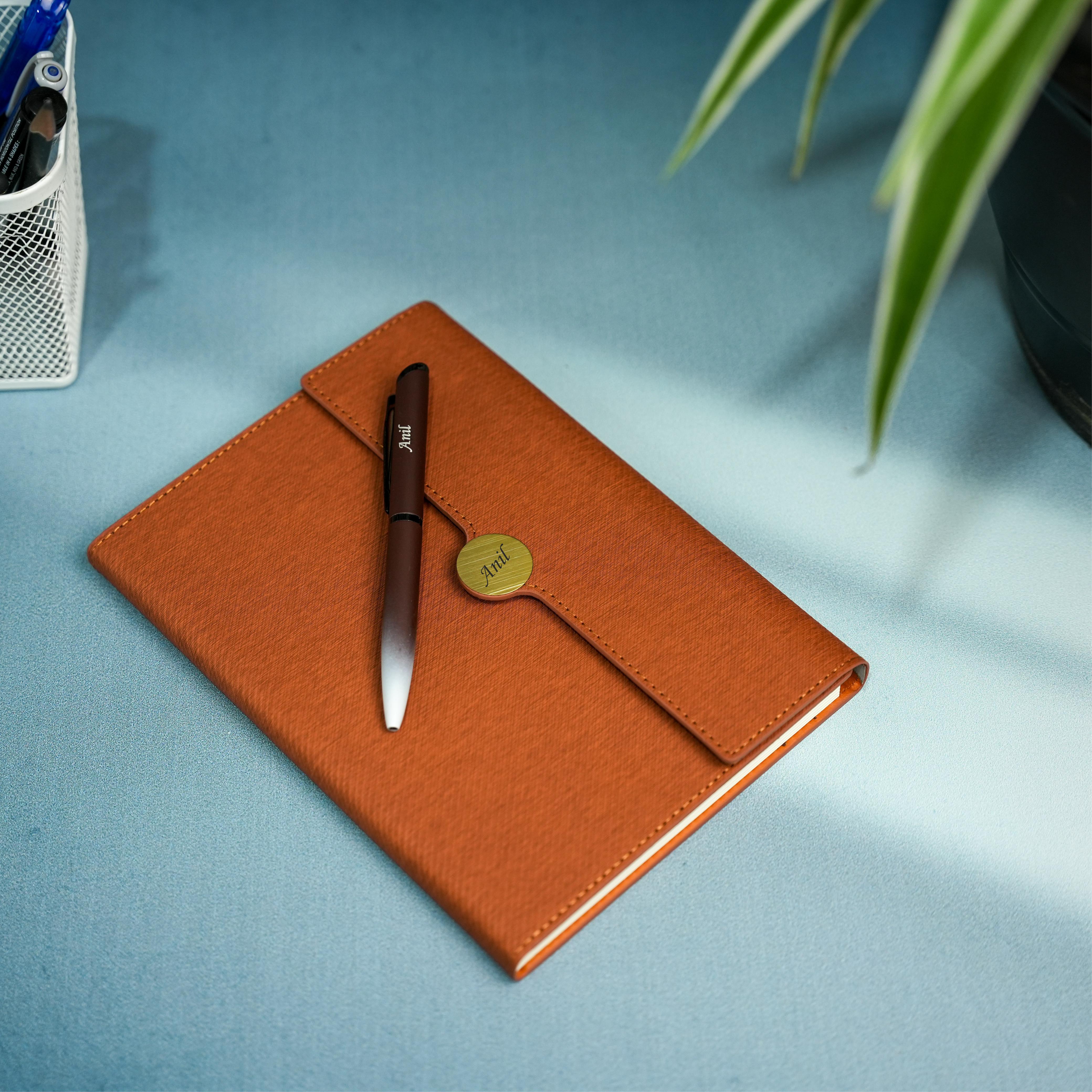 Jute Finish Diary & NEXON Pen Set