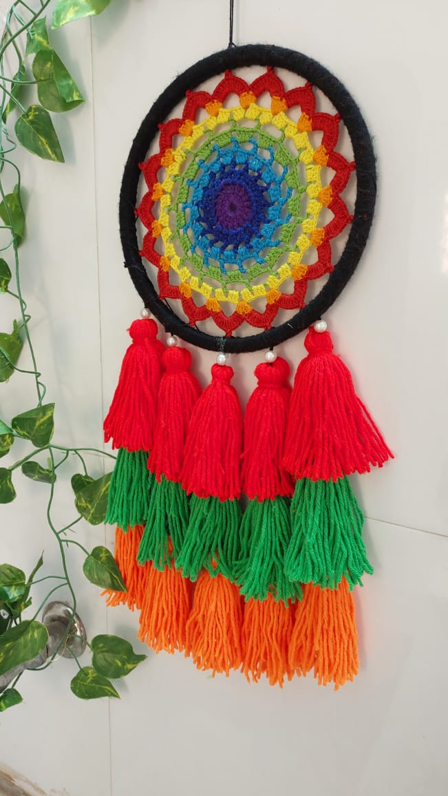 Rainbow Dreamcatcher With Tassels