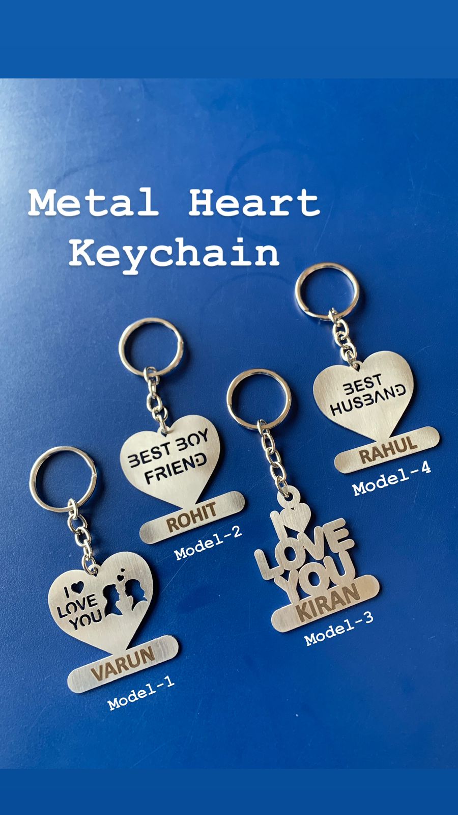 Metal Heart Keychain