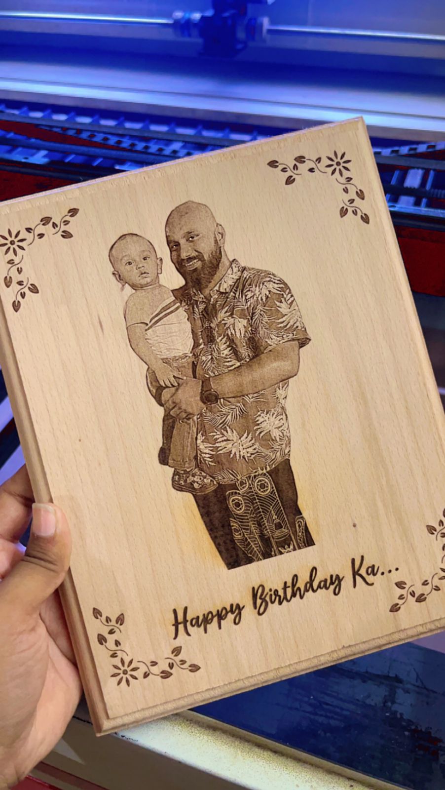 Custom Engraved Wooden Frame