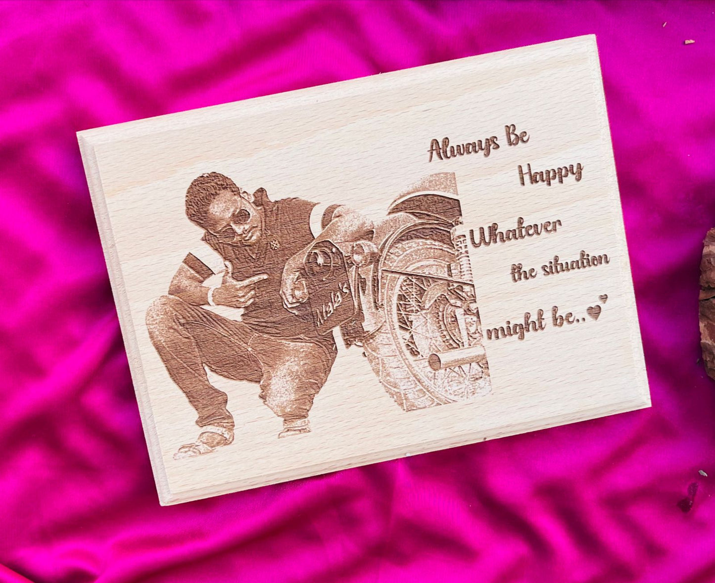 Custom Engraved Wooden Frame