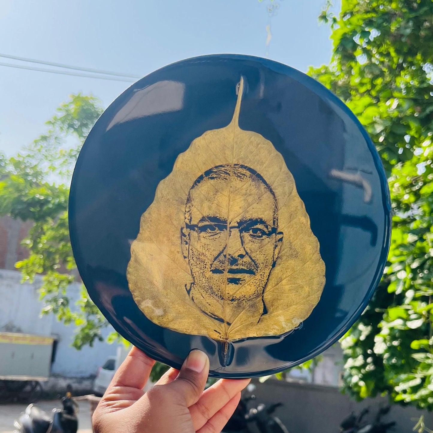 Leaf Portrait In Resin