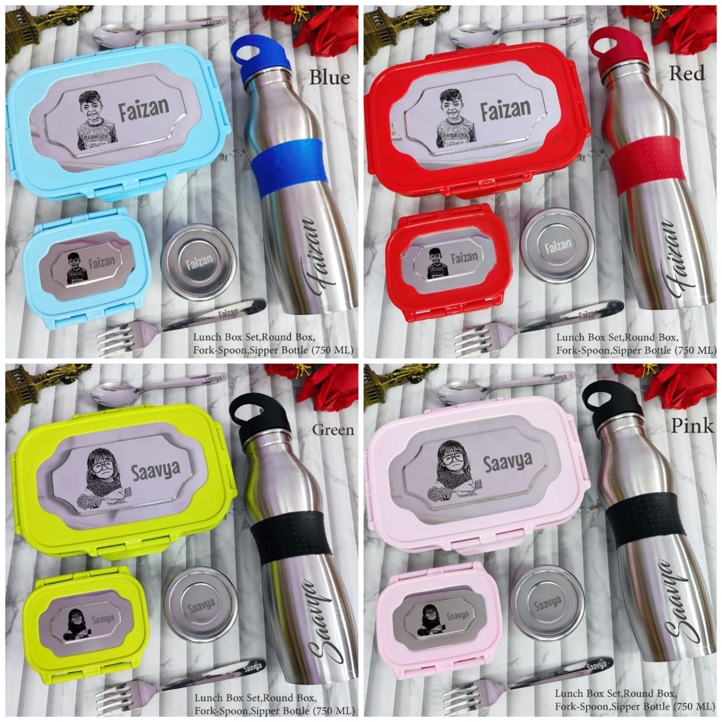 Lunch Box & Gripper Sipper Bottle Combo