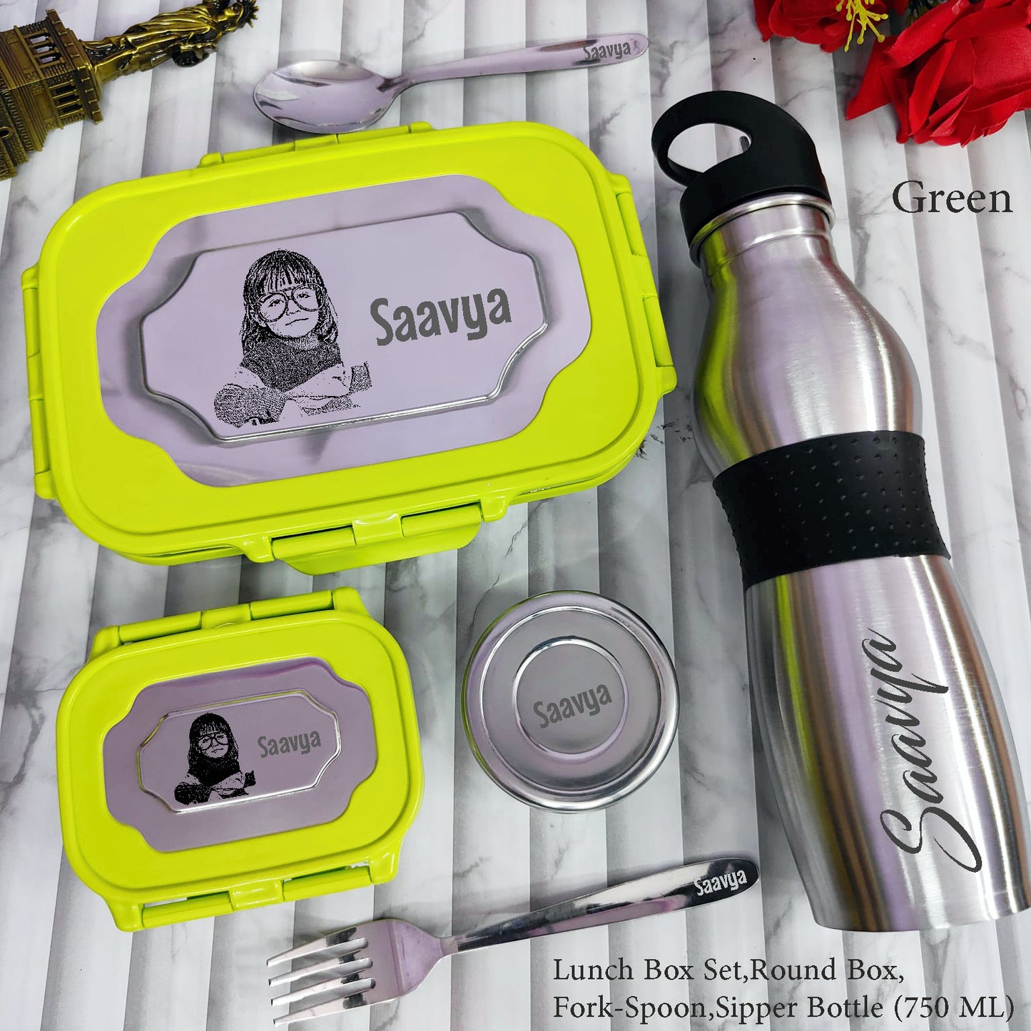 Lunch Box & Gripper Sipper Bottle Combo