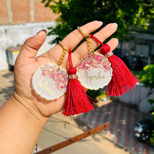 Resin Keychain With Tassel