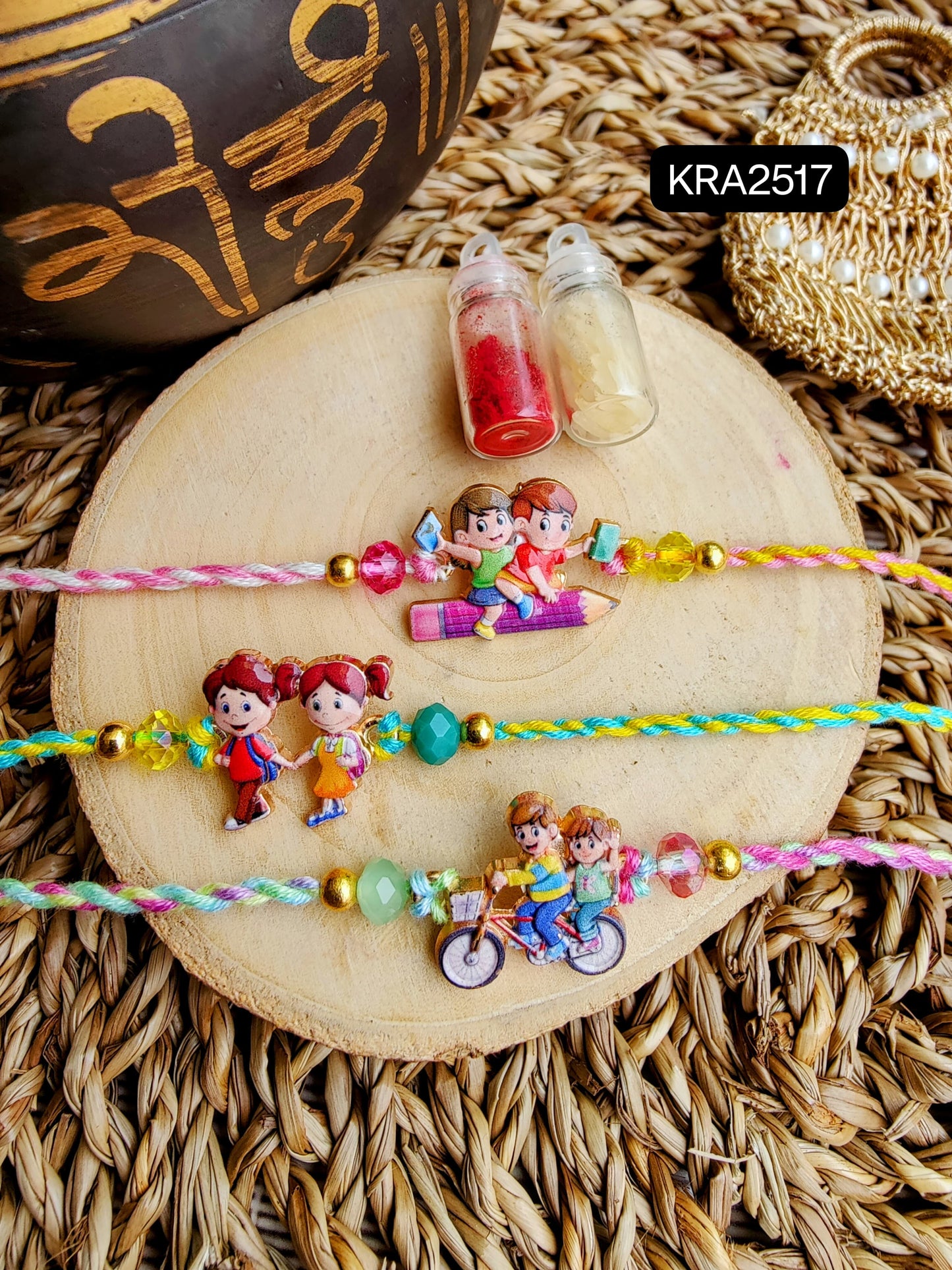 Bhai Behen Braided 3D Rakhi (KRA2517)