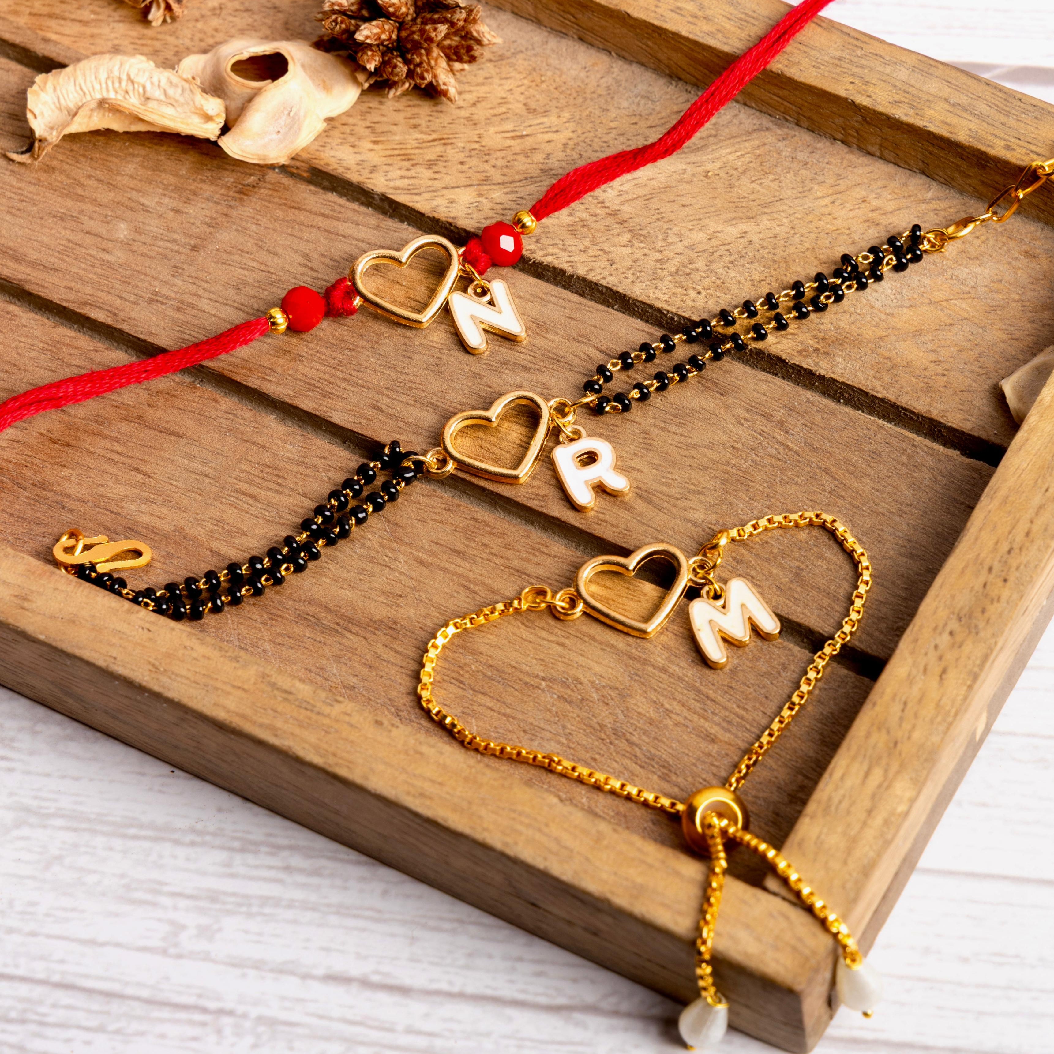 Minimalist Contemporary Rakhi Bracelet Set (KRA2549)