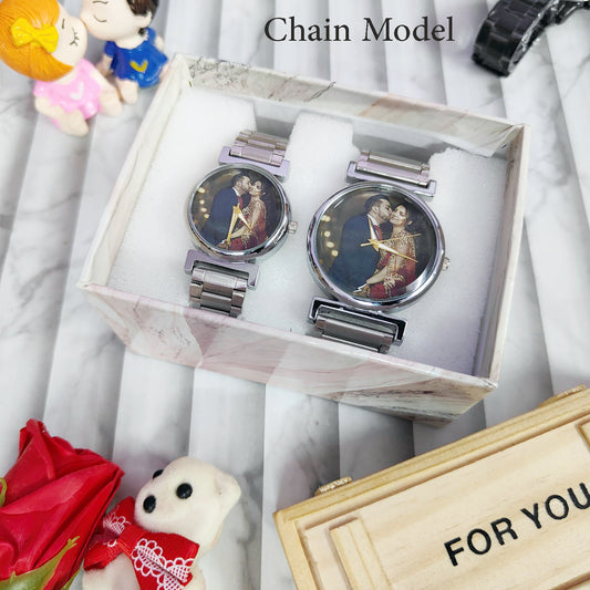 Metal Chain Couple Watch