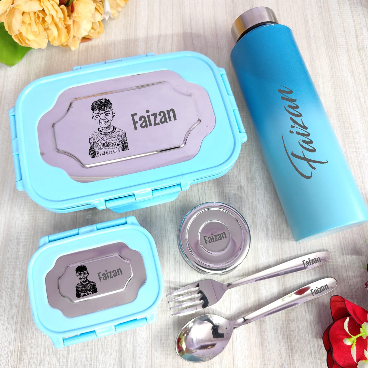 Dual Shade Bottle With Lunch Box Combo