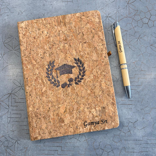 Cork Diary & Wooden Pen