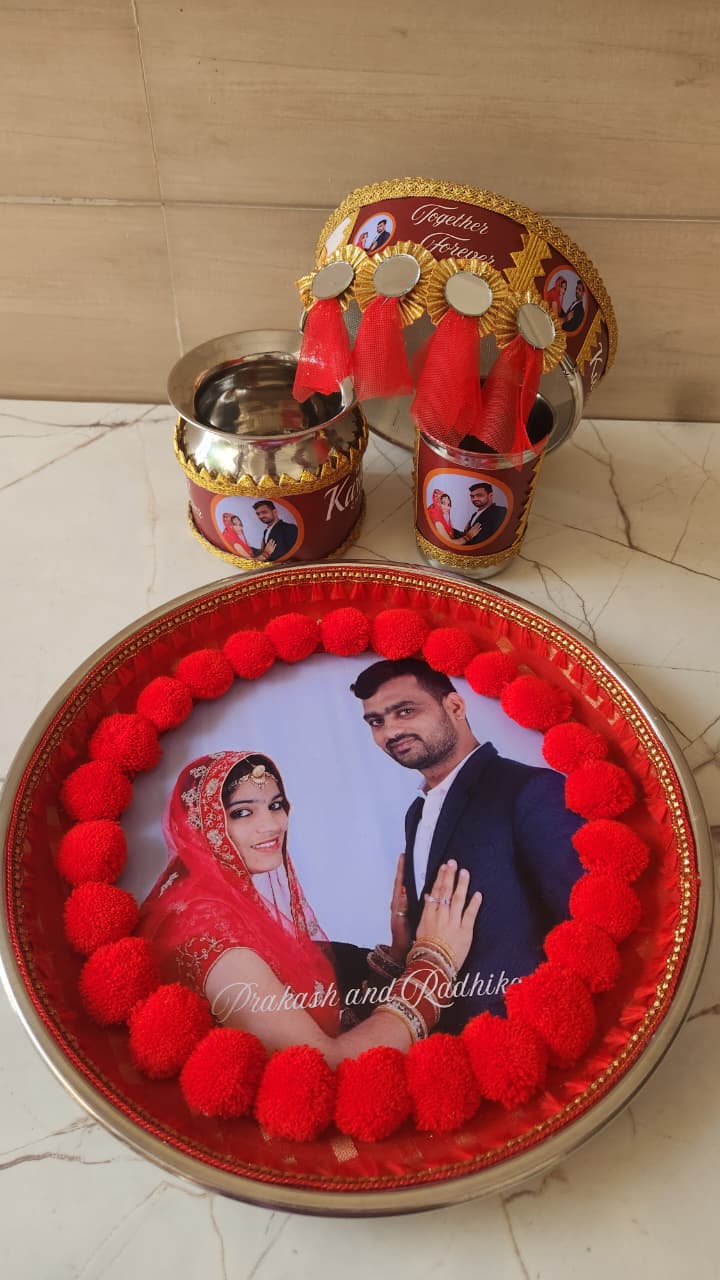Photo Red Thali Set K-Ht027