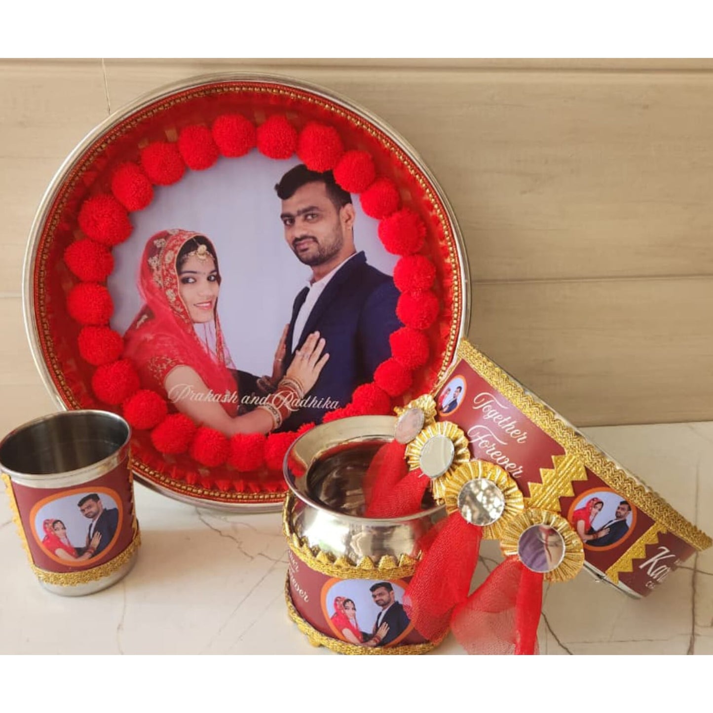 Photo Red Thali Set K-Ht027