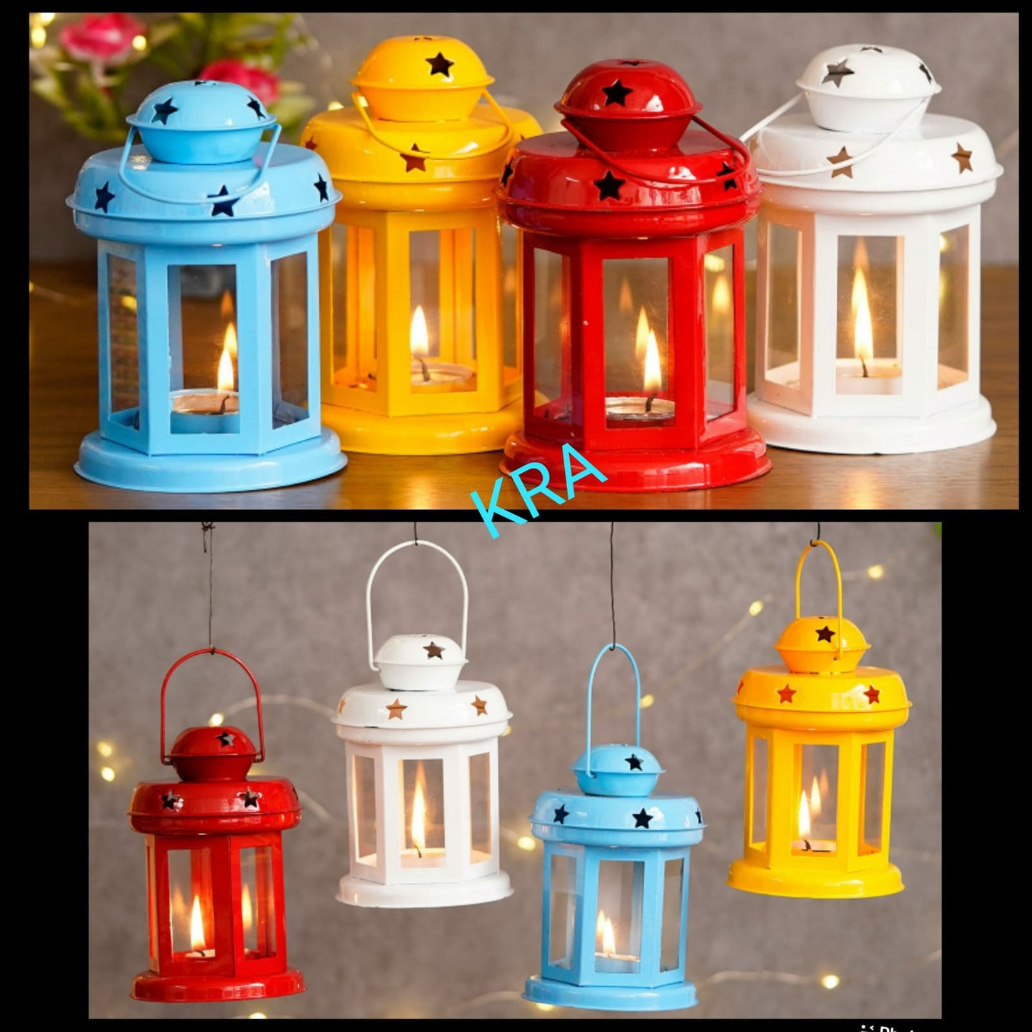 Colorful Tea Light Holder Lantern