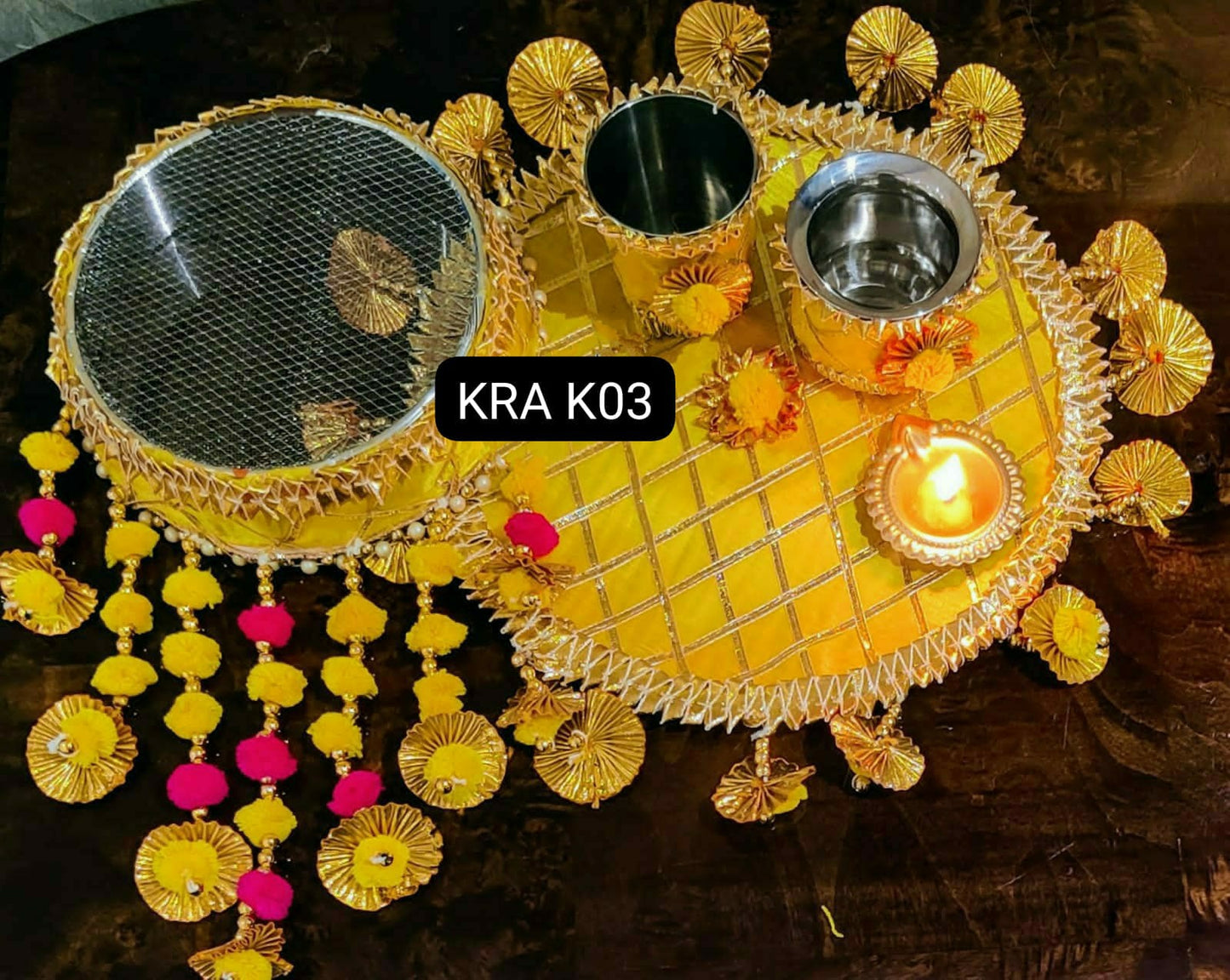 Karwachauth Pom Pom Thali Combo KRA K03