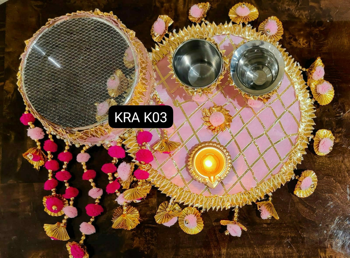 Karwachauth Pom Pom Thali Combo KRA K03