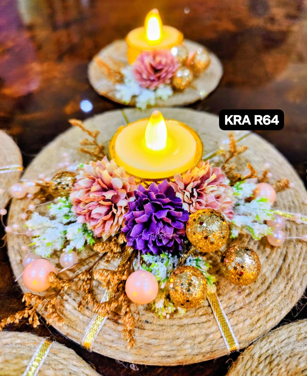 Jute Floral Rangoli KRA R64