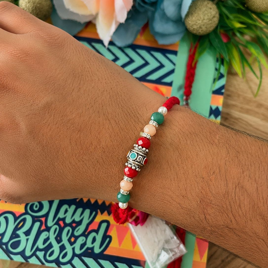 Elegant Rakhi With Meenakari