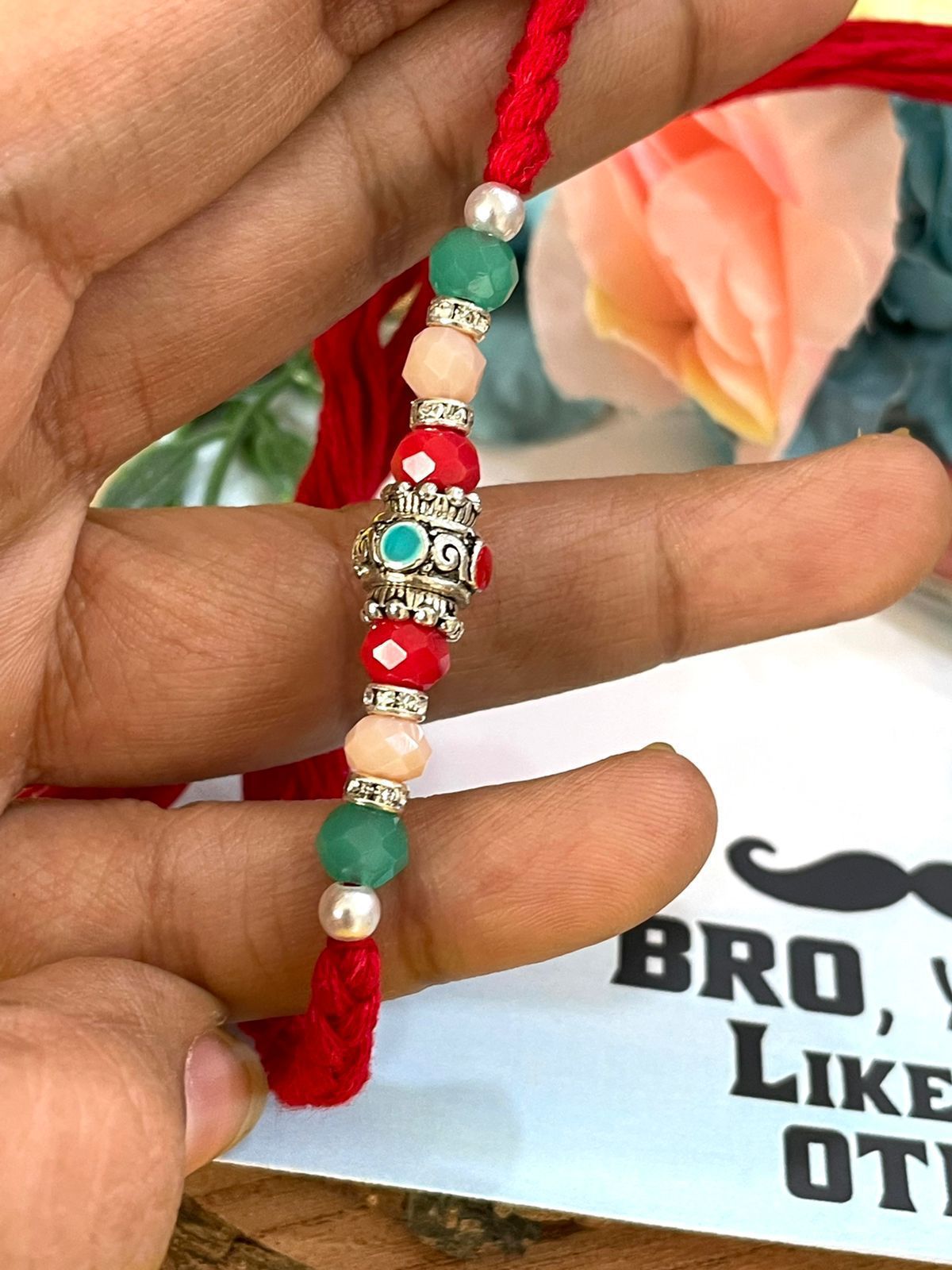 Elegant Rakhi With Meenakari