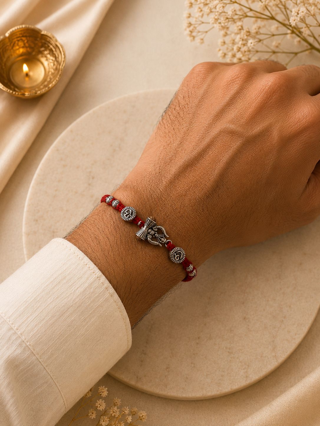 Mahakal Metal Rakhi With Rudraksh