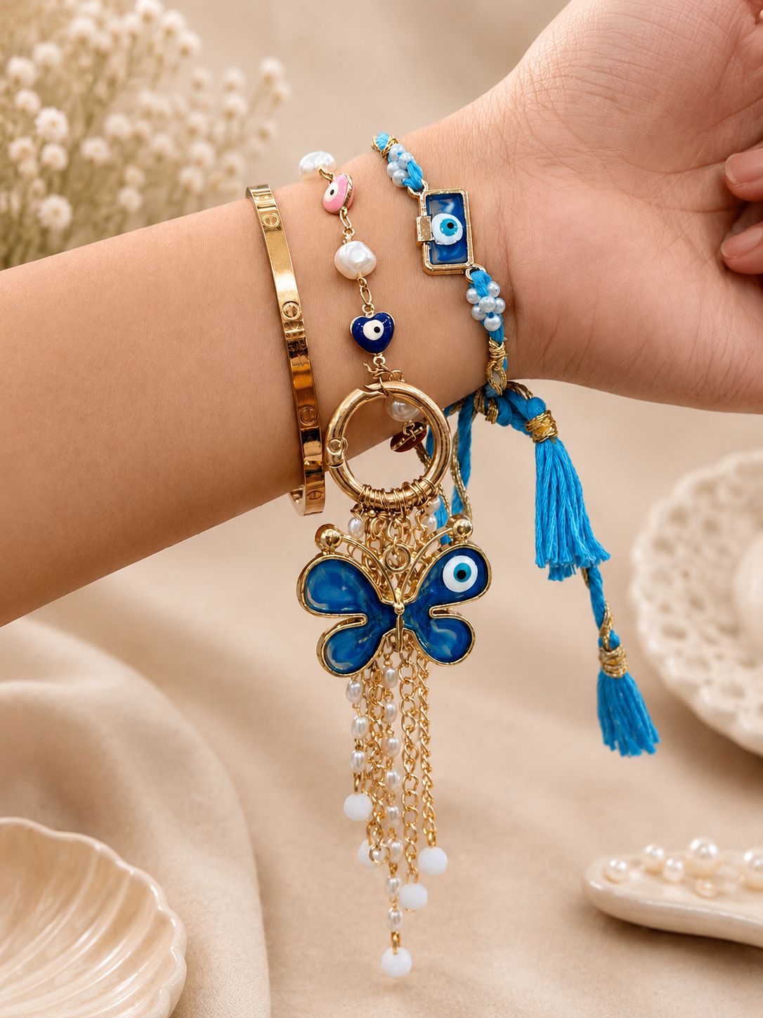 Resin Rakhi & Purse Hanging Lumba Set