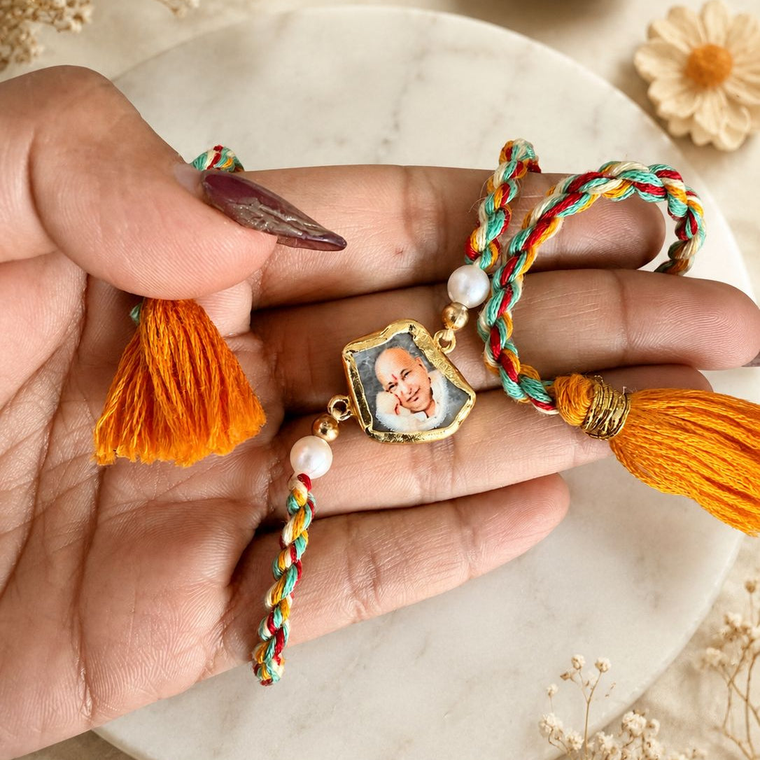 Guru Nanak Dev Ji & Guru Ji Natural Stone Rakhi