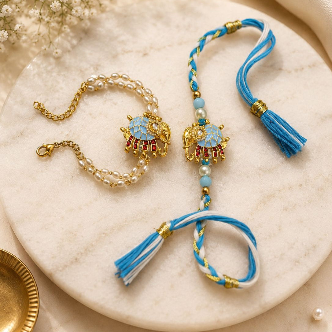 Elephant Rakhi & Lumba Set 2.0