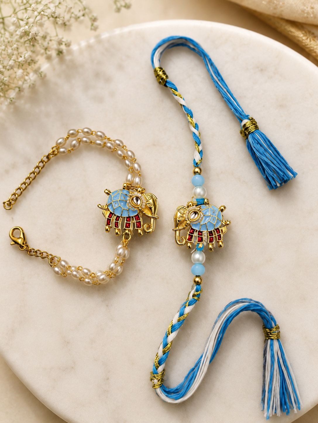 Elephant Rakhi & Lumba Set 2.0