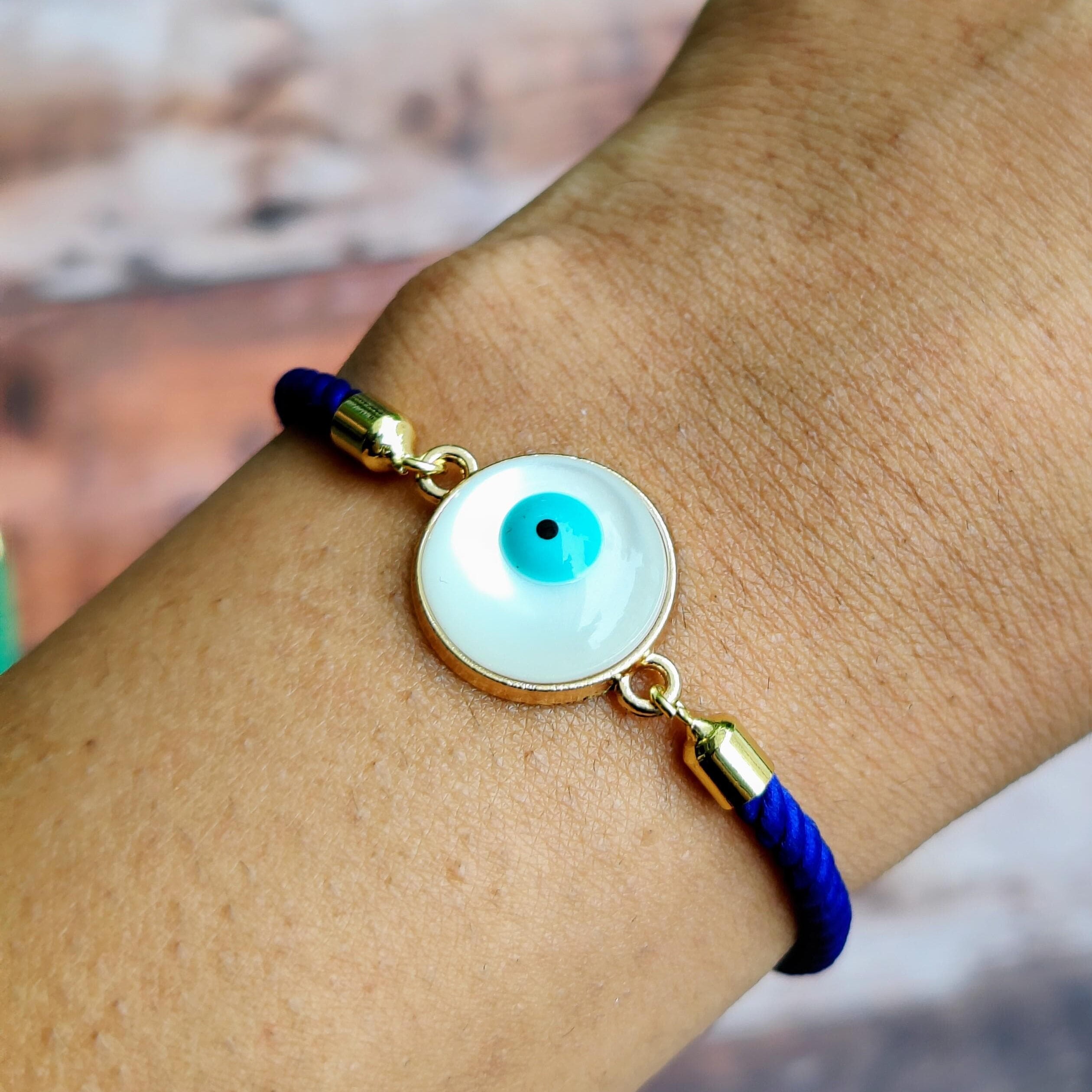 Evil Eye Monalisa Stone Premium Rakhi Band (KRA201)