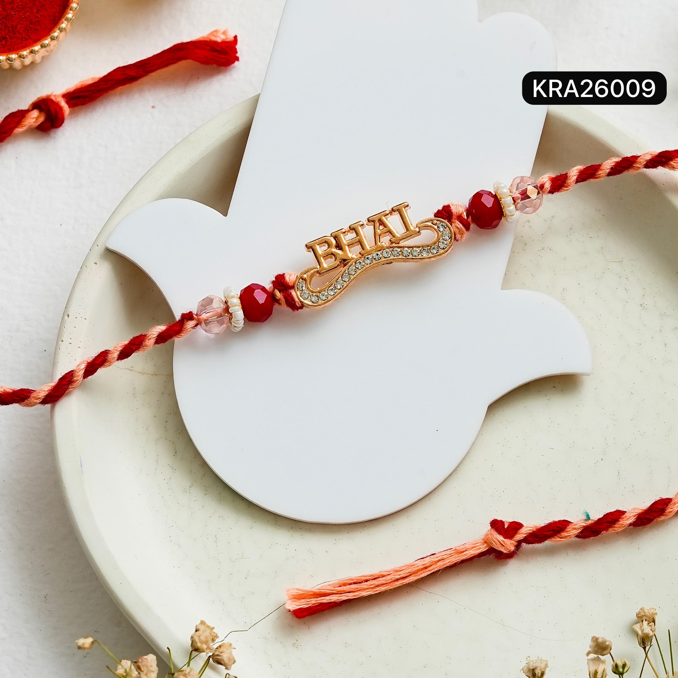 Stone Studded Bhai Rakhi (KRA26009)