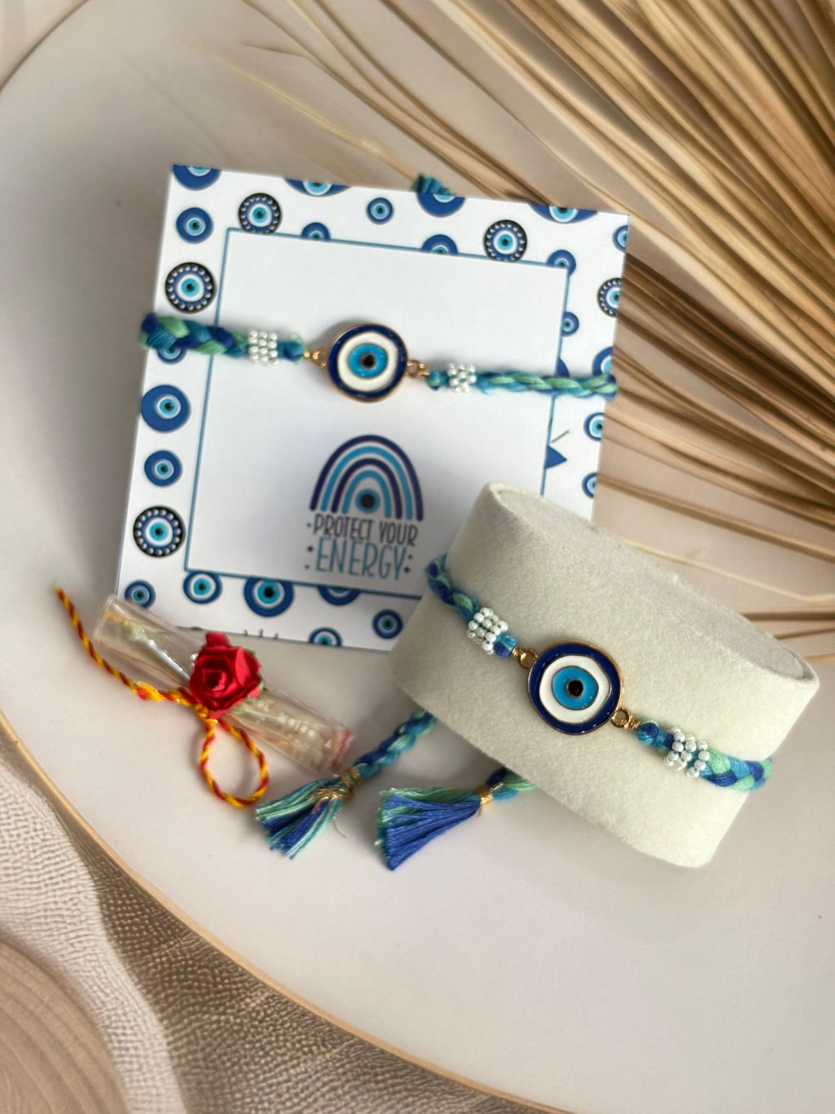 Heavy Thread Evil Eye Charm Rakhi