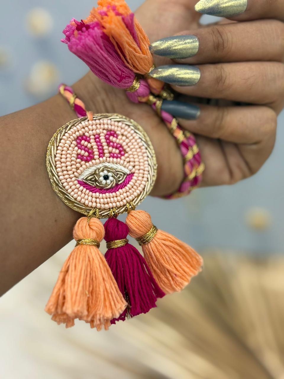 Handmade Brother & Bhabhi Rakhi Set